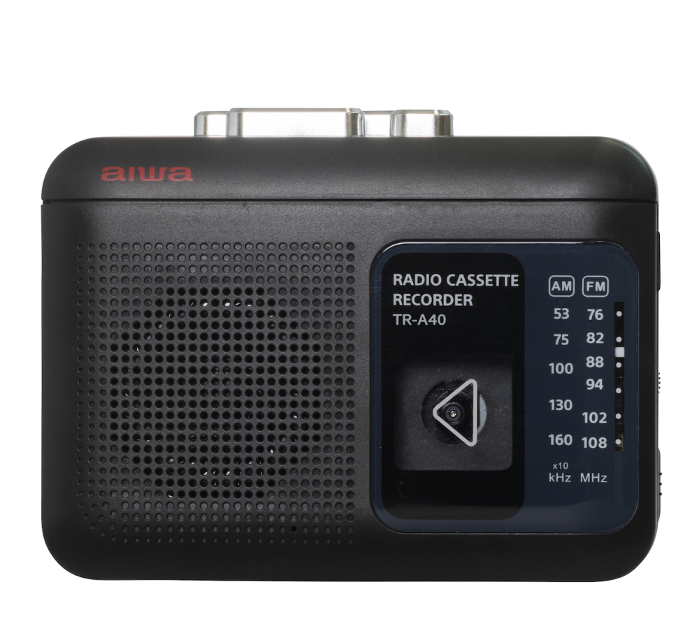 AIWA<br>型番：TR-A40B<br>ラジオ付きテープレコーダー