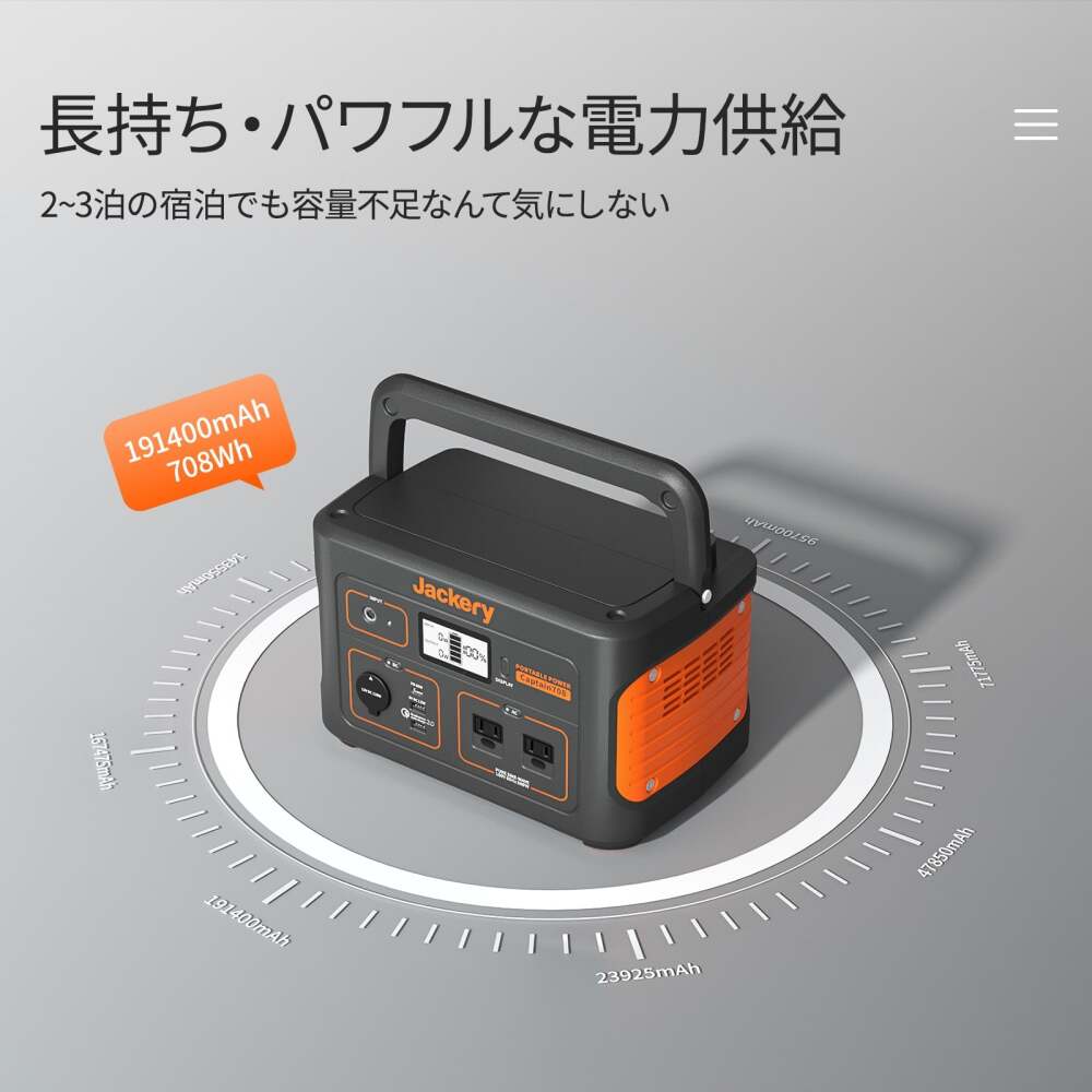 Jackery ポータブル電源708新品未使用 - アウトドア