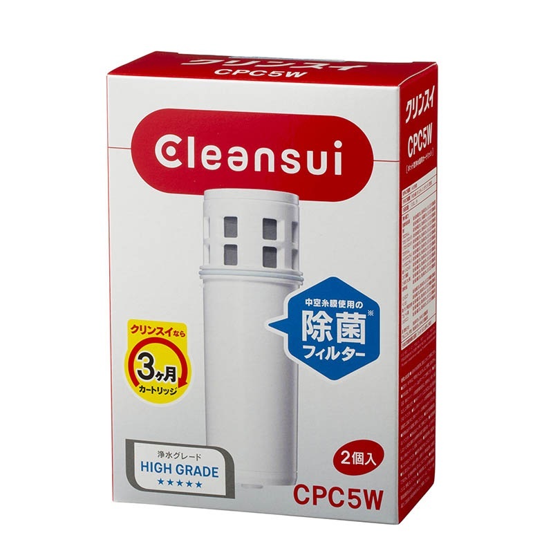 三菱ケミカル・クリンスイ<br>型番：CPC5W-NW<br>ポット型用浄水カートリッジ（2個入り）