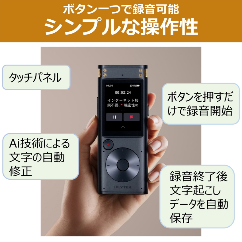 iFLYTEK 型番：VOITER-SR302Pro VOITER ボイスレコーダー ｜ 角田無線 