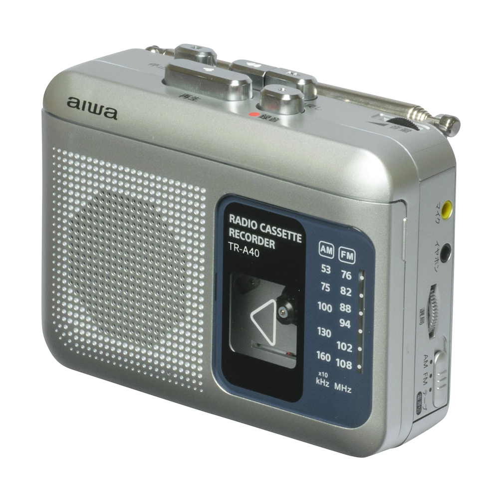 AIWA<br>型番：TR-A40S<br>ラジオ付きテープレコーダー