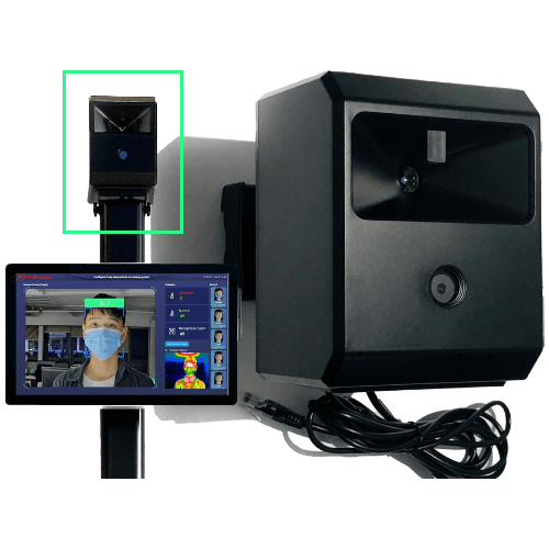 ダンボネット・システムズ<br>型番： DC77<br>AI顔認証サーモグラフィーカメラ
